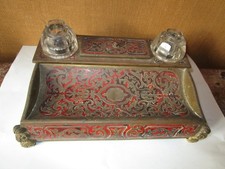 Encrier 19ème en marqueterie