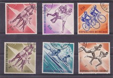 GUINEE LOT 6 TIMBRES colonnies Française de collection Sport