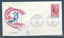 enveloppe 1er jour  slalom