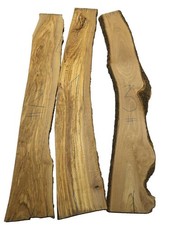 1X Planche En Bois D'Olivier Olivier 127X17-23Cm X 27Mm #3