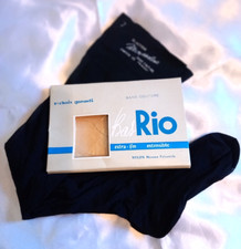 Bas Nylon Vintage Bas Rio Noir Extensible Tres Fin T2 1er Choix calze kousen