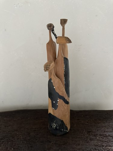 Sculpture abstraite bois - sculpture, en