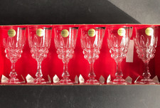 Neuf CRISTAL D'ARQUES service verres a vin blanc POMPADOUR ancien vintage