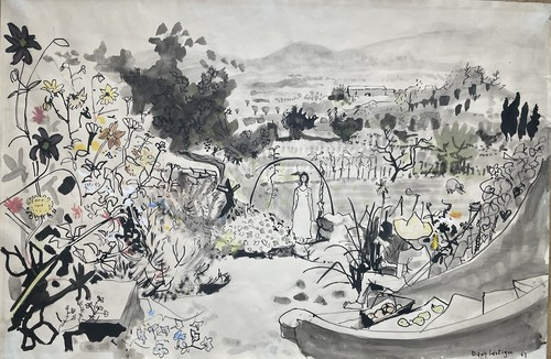Dany lartigue aquarelle 1963 - aquarelle,