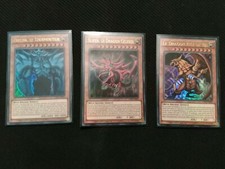 Yu Gi Oh ! Lot des 3 dieux égyptien Slifer, Obelisk et le Dragon Ailé de Râ