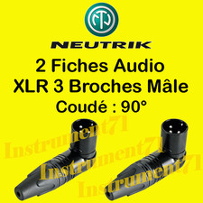 2 FICHES NEUTRIK XLR MALE 3