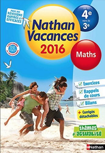 Nathan vacances maths de - nathan,