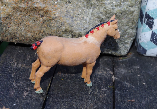 Cheval avec tresses britains - avec,