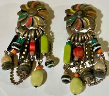 boucles d'oreilles émaillées  signée TARATATA   N°1