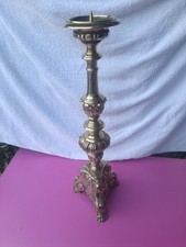 ANCIEN PIQUE-CIERGE  RELIGIEUX ? DE PAQUES ? DECORATION ? EGLISE ? CUIVRE REPOUS