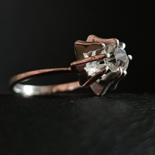 Bague solitaire argent massif