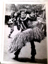 Art tribal africain Ancienne grande Photo Afrique Masque Congo  african  Angola