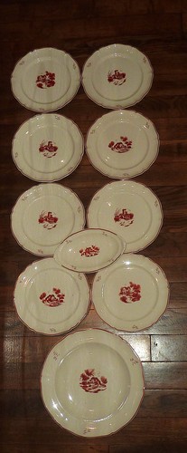 Assiettes plat 1 ravier - 8,