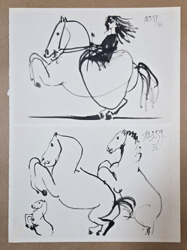 Lithographie noir blanc - noir, et
