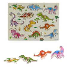 Puzzle En Bois Incastro Éducatif Dinosaure Tyrannosaure Sensoriel Enfants 07539
