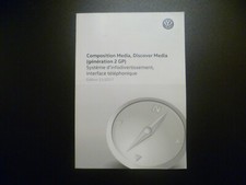 Notice autoradio / GPS VW Composition Media / Discover Media 2016 2017