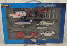 COFFRET VEHICULES NEUF 1/43 POLICE POMPIERS AMBULANCE PLAYMIX JUNIOR DRIVER