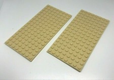 LEGO : 2x Plaque 8 x 16 - Réf 92438 tan - Set 71006 10226 10270 70840 41101
