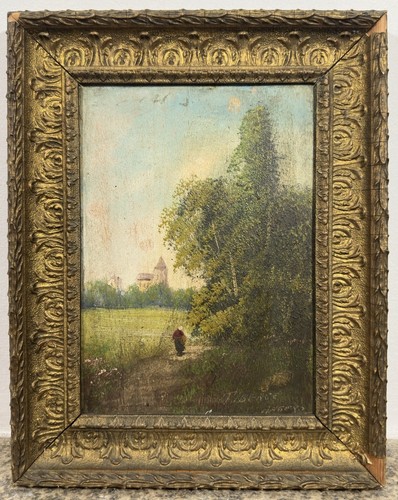 Huile sur panneau - , (xixe)