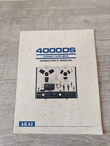 Akai 4000ds mode emploi - d'emploi, /