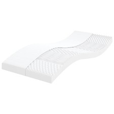 Matelas en mousse blanc 90x200 cm 7 zones dureté 20 ILD matelas de lit vidaXL