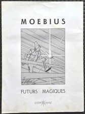 BEL ÉTAT 1983 AFFICHETTE ou PAGE PORTFOLIO " FUTURS MAGIQUES " ? par MOEBIUS