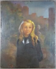 Ancien Tableau "Jeune Fille au