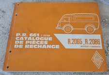 Renault P.R.661 catalogue de pièces de rechange R.2065, R.2086 moteur essence
