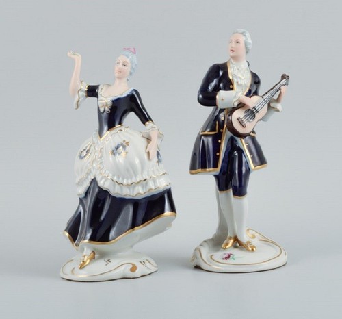 Royal dux couple rococo - dux., en