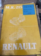 Manuel reparation Atelier MR 215 RENAULT TRANSMISSION AUTOMATIQUE HYDRAULIQUE