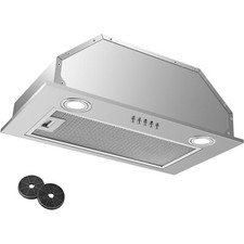 KICHPOWER 52 cm hotte sous-construction 3 couches 300 m³/h évacuation d'air/circulation d'air LED