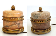 Rare VEILLEUSE en Albâtre et Bronze Ciselé et Doré d’Epoque Napoléon III