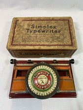 Toy Jouet machine à écrire simplex Typewriter Modèle A Début 1900