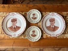  4 Assiettes Décoratives Philippe Pétain Porcelaine Limoges D :2x26 cm , 2x16 cm