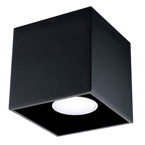 Plafonnier aluminium noir gu10 - plafonnier,