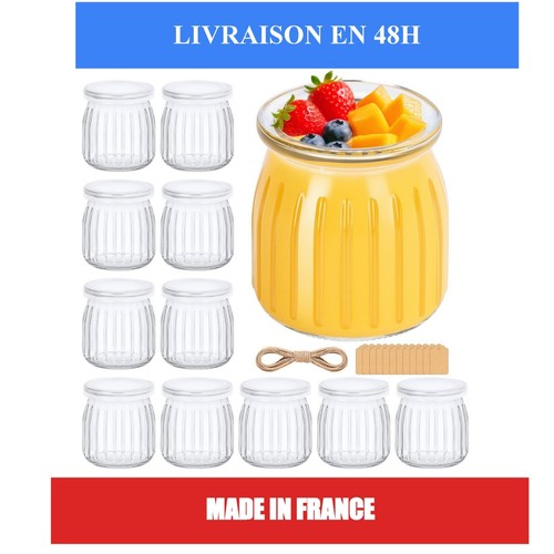 Lot pots yaourt en - de, 12