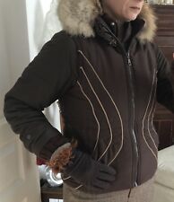 Doudoune Marron Col Renard 36/38 Modèle Unique Up cycling Pièce Unique