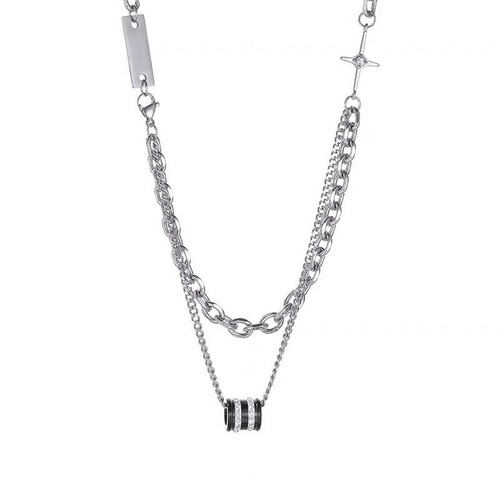 Collier acier titane - titane, pour