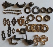 Quincaillerie Laiton Ancienne, Entrée Serrure, Bronze, Meuble Décoration,... 