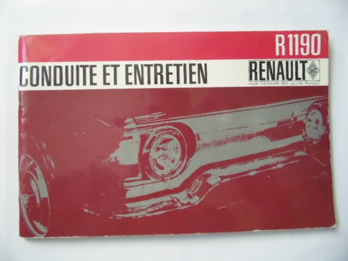 Carnet entretien renault 10 - renault,