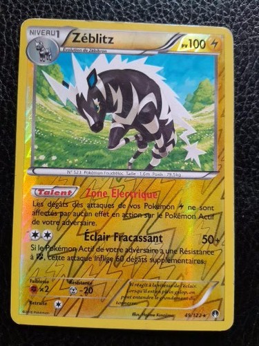 Carte pokémon zéblitz - carte, xy