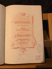 Massenet Hérodiade opéra partition pour piano seul Hartmann