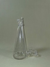 Abreuvoir de Cage à Oiseaux du XIXe en Verre Soufflé, Début du XIXe