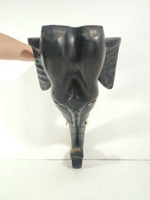 Tête d'Eléphant en Bois /
