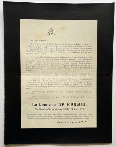 Comtesse kermel quemper - comtesse,