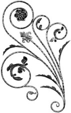 Ornement en fer forgé fer