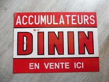 PLAQUE TOLE PEINTE ACCUMULATEUR DININ (pas plaque émaillée)