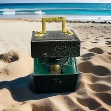 Encrier de Voyage Miniature Napoléon III en métal gainé