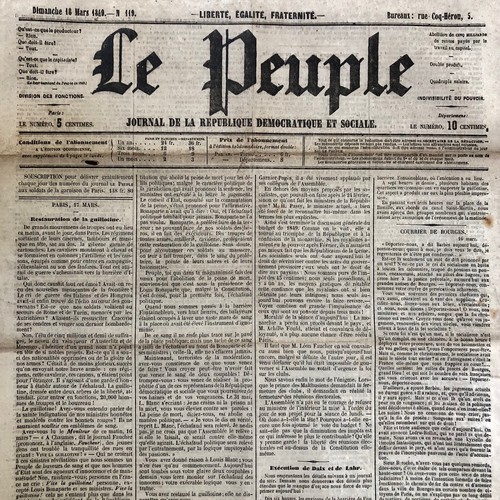 Journal peuple mars 1849 - le,