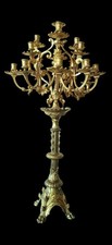 Grand Bougeoir En Bronze Doré